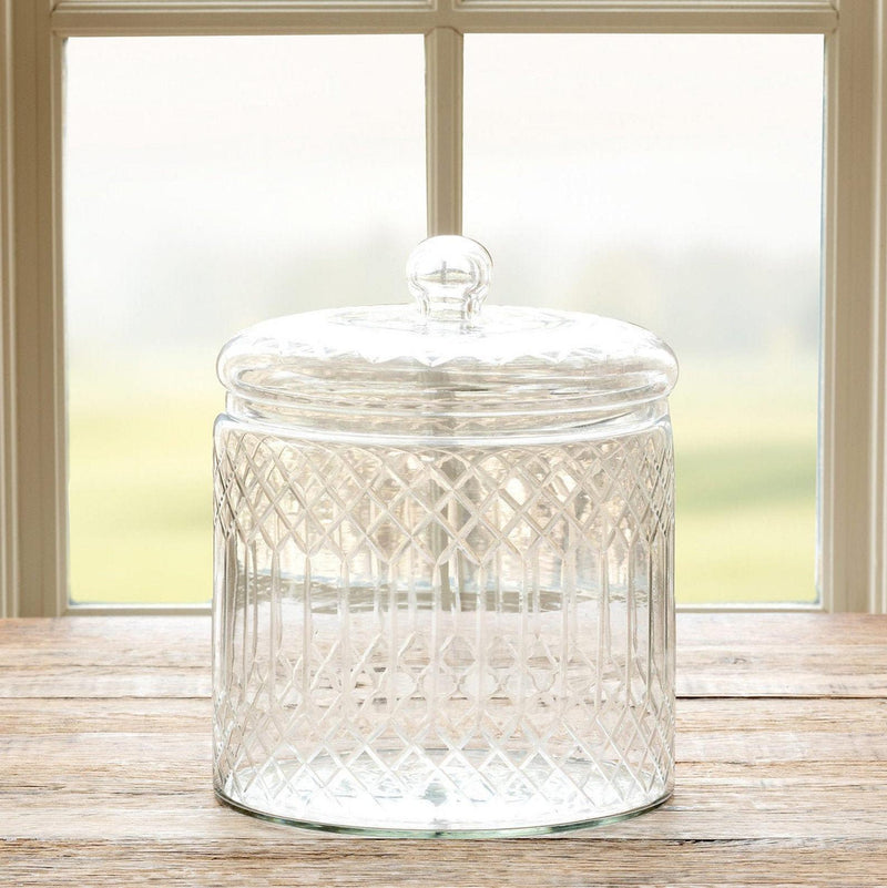 Carraway Etched Glass Canister Medium