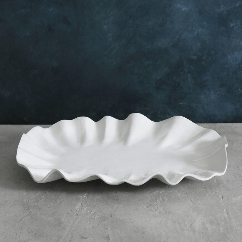 VIDA Bloom Large Oval Platter- White