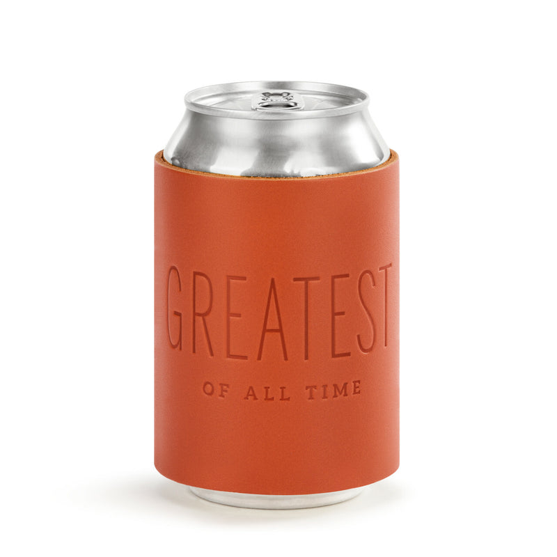 Greatest of All Time Leather Can Cooler
