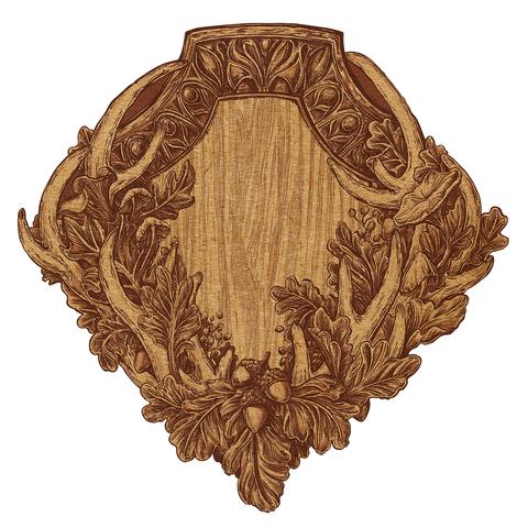Die Cut Oak and Antler Crest Placemat