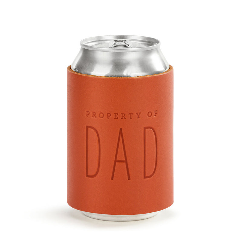 Property of Dad Leather Can Cooler